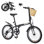 Vélo pliant de 20 pouces pour adultes avec panier, support de téléphone et garde-boue, vélo de ville portatif à 6 vitesses avec cadre en acier, vélo compact portable à double frein en V pour hommes et femmes