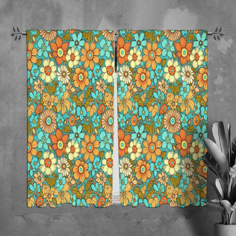 Paire de rideaux obscurcissant en polyester Khandi, L 40 po x L 61 po