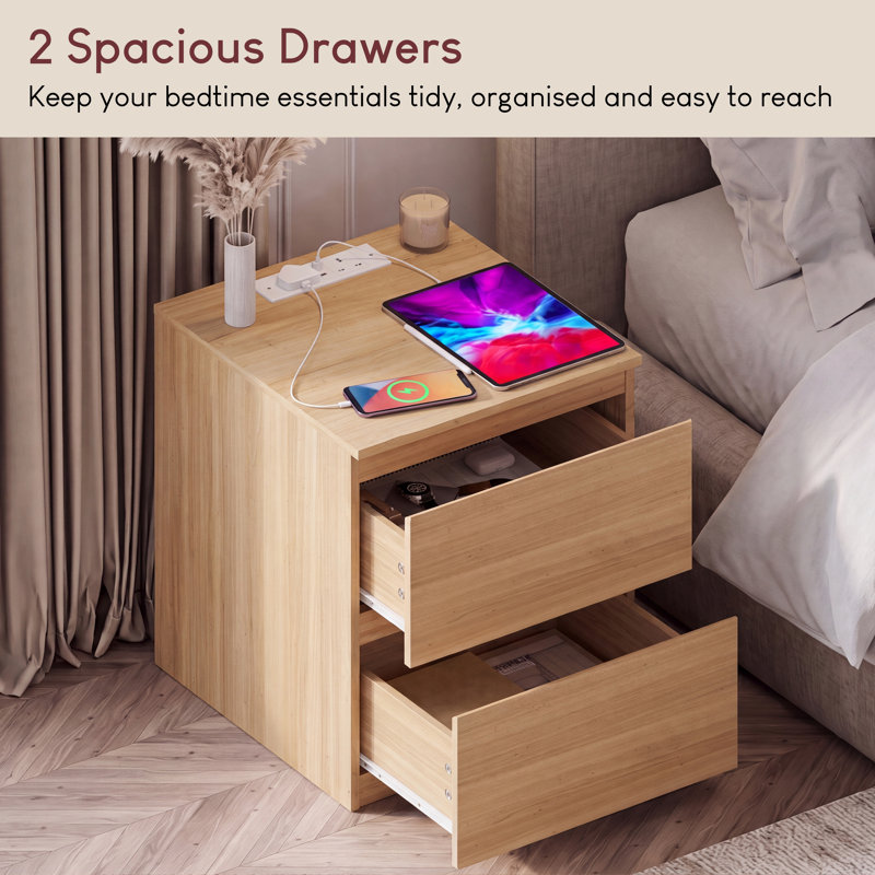 39.5 cm W Bedside Table, Pine