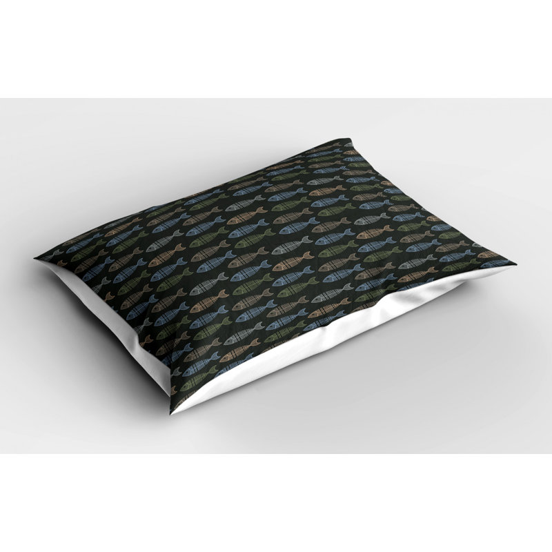 Retro Polyester Geometric Sham Set, Queen