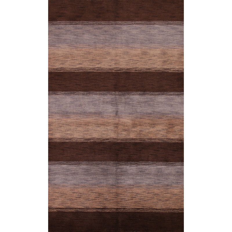 Striped Gabbeh Contemporary Area Rug 6x8