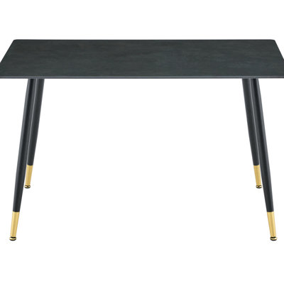Modern Rectangular Dining Table, Tabletop with Sturdy Metal Base, Heat-Resistant & Scratch-Resistant Kitchen and Dining Room Table( 1 Table)