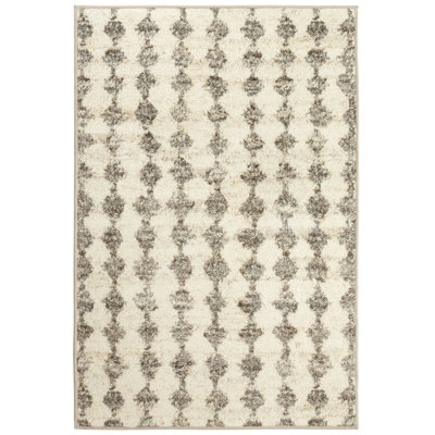 Tapis gris lavable à la machine Izzy