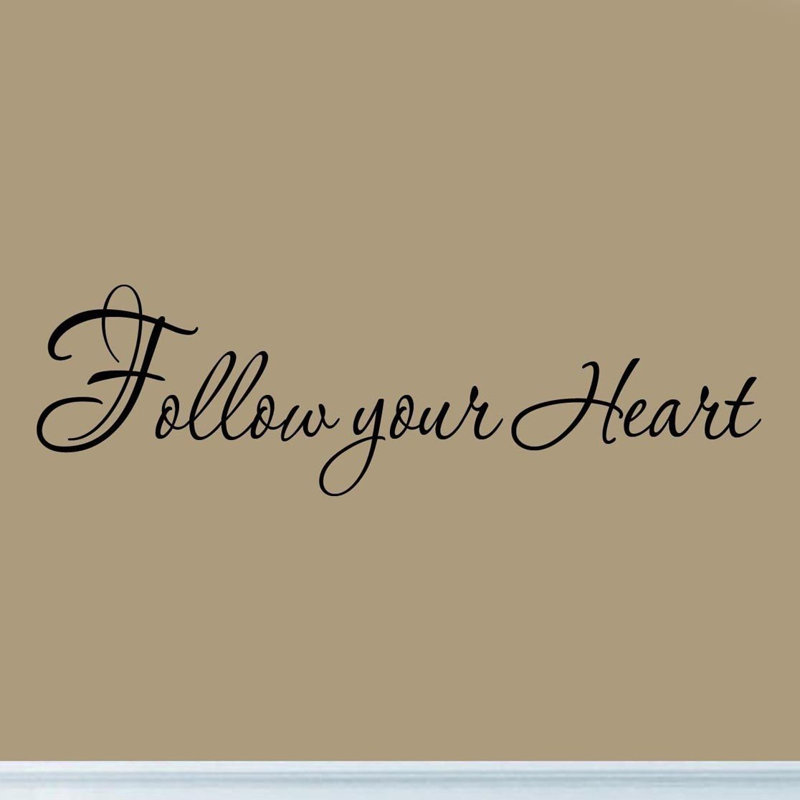 Décalcomanie murale "follow your cardiaque inspirions" Clerkin, 7 po x 22 po