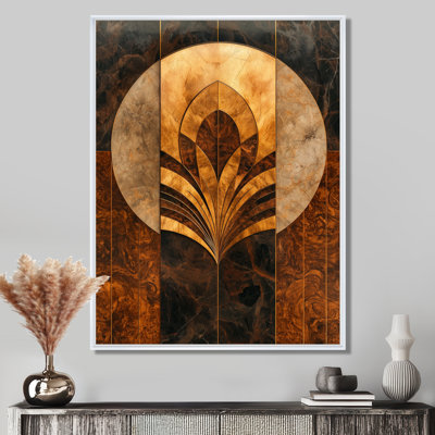 Owen Mosaic Walnut Essential Forms II - Modern Framed Canvas Print