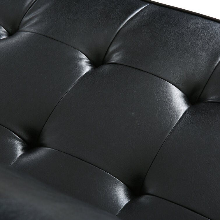 Used black faux leather couch - $80 : r/FullertonCollege