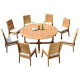 Outdoor 9 - Piece Teak Dining Set
