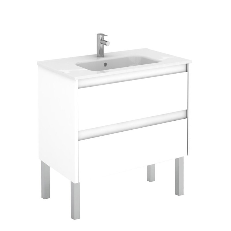 Ambra 31.7'' W Single Vanity, Gloss White