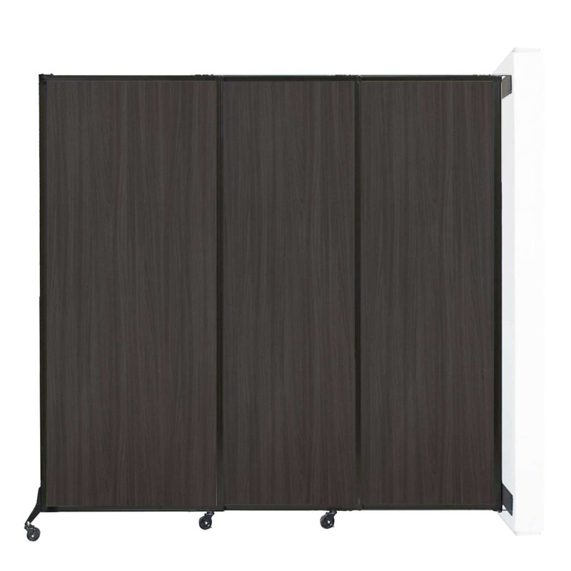 Cloison coulissante Quickwall, Bois de frêne carbonisé, H 88 po x L 84 po