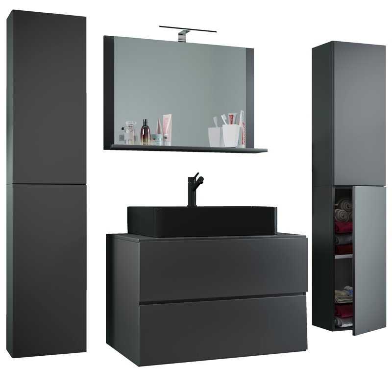 Bathroom Furniture Suite, Black