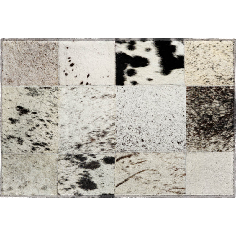Premium Machine Washable Alliah AMF105 Granite Rug, Rectangle 1'8" x 2'6"