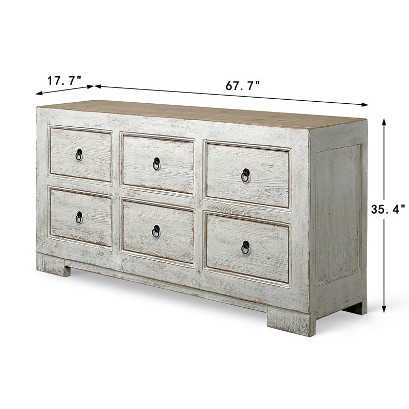 6 - Drawer Solid Wood Dresser