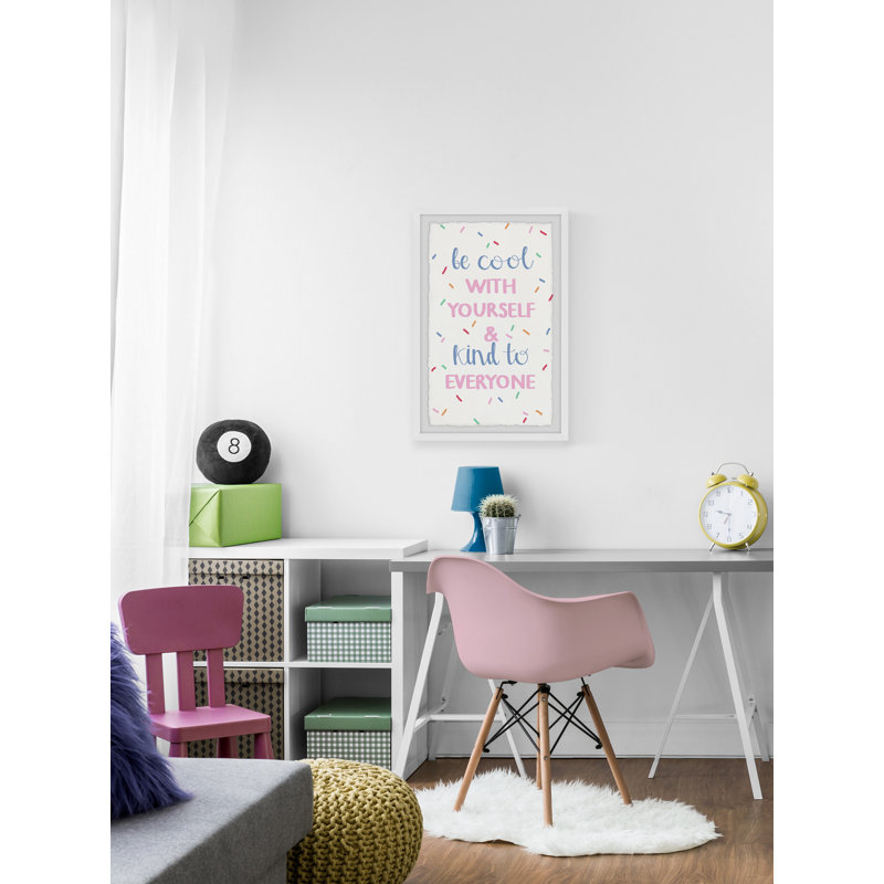 Gabel «Be Kind to Chacun», reproduction encadrée, H 12 po x l 8 po x P 1,5 po