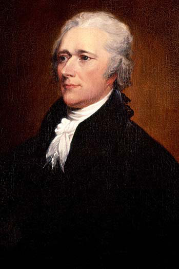 « alexander hamilton »-impression sur papier, H 36 po x l 24 po x P 1,5 po