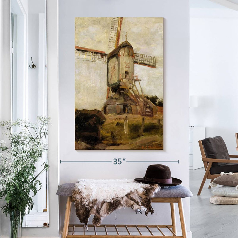 Poteau de poteau à Heeswijk vue arrière, H 39 po x l 26 po
