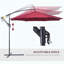Parasol de patio décalé avec base de parasol en porte-à-faux