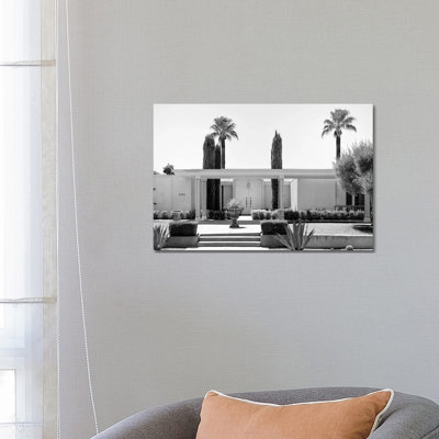 Black California Series - Palm Springs Modern Design III - Wrapped Canvas Print