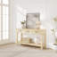 Console de table et de couloir Farmhouse, 3 tiroirs et 2 niveaux de rangement-1954458230-1954458217