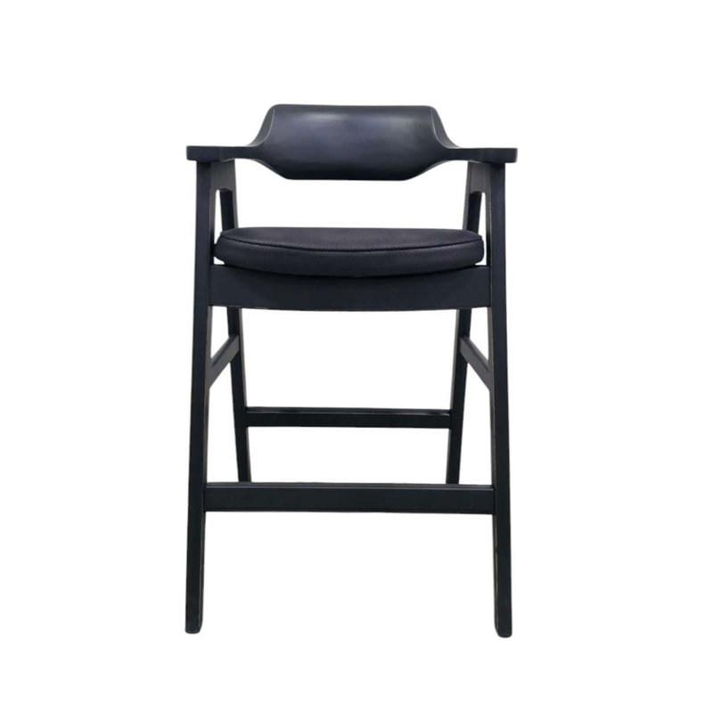 Chaise de bar Baconton - noir / noir, Noir