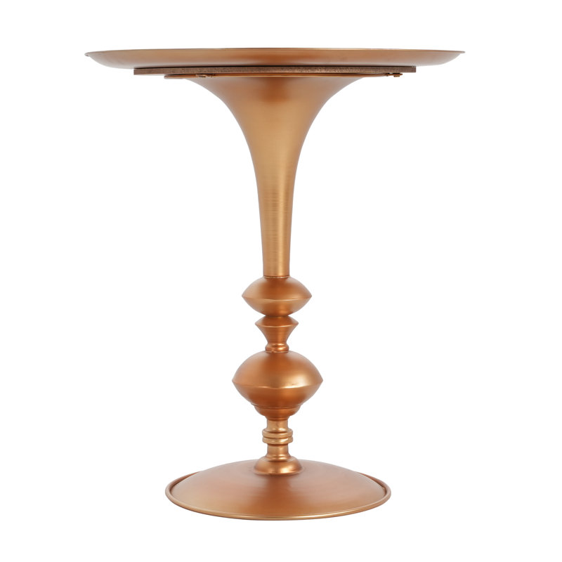 Small Round Gold End Table