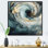«Gold Paint Spiral Whispers III - Abstract Spirals», art mural