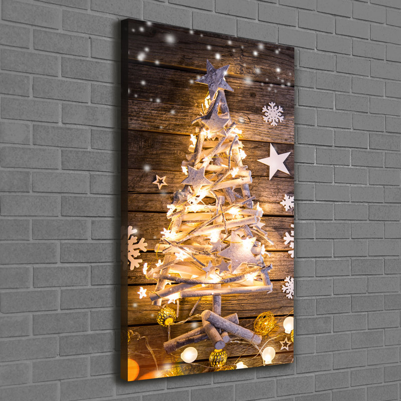 Shining Christmas Tree - Wrapped Canvas Print, 120cm H x 60cm W