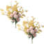 Ensemble de 2 fleurs artificielles avec feuilles d'eucalyptus - arrangement floral pour jardin-35775248