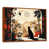 Toile avec cadre flottant brun