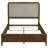 Walnut Upholstered Queen Panel Bed