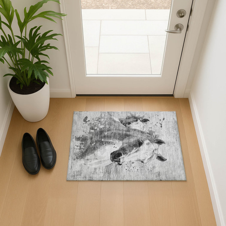 Premium Machine Washable Neiges AMF1719 Animal Rug