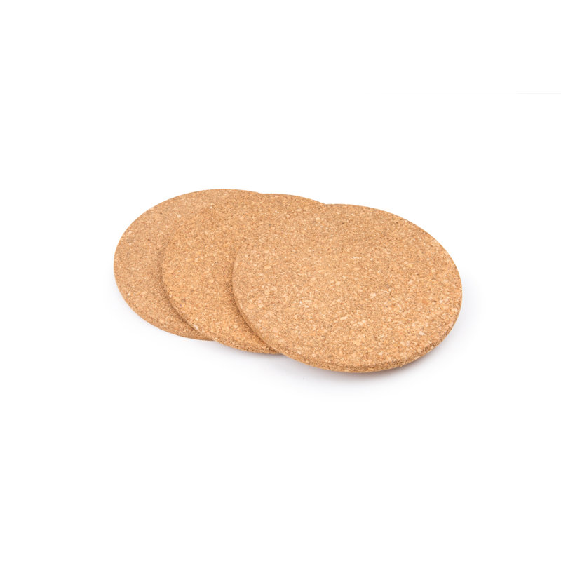 Cork Round 3 Piece Trivet Set