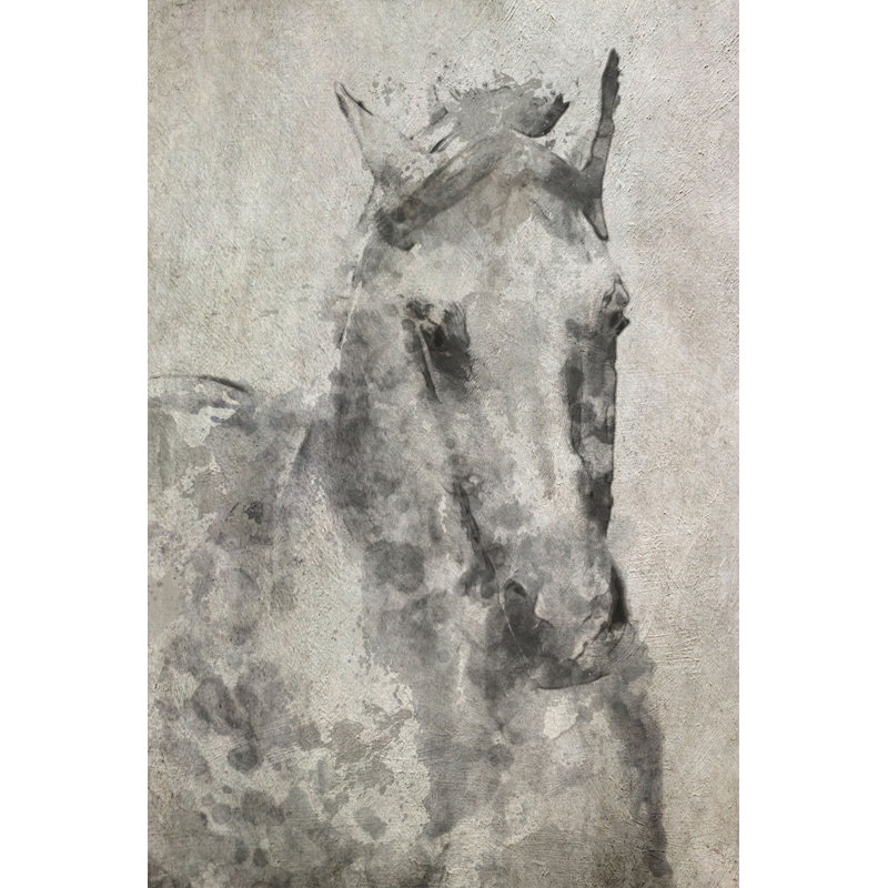 " White Grey Horse " by Irena Orlov, 60" H x 40" W x 1.5" D
