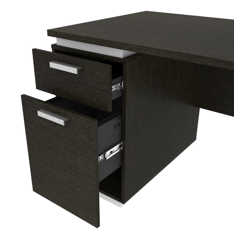 Bureau Cordale, Gris / blanc foncé