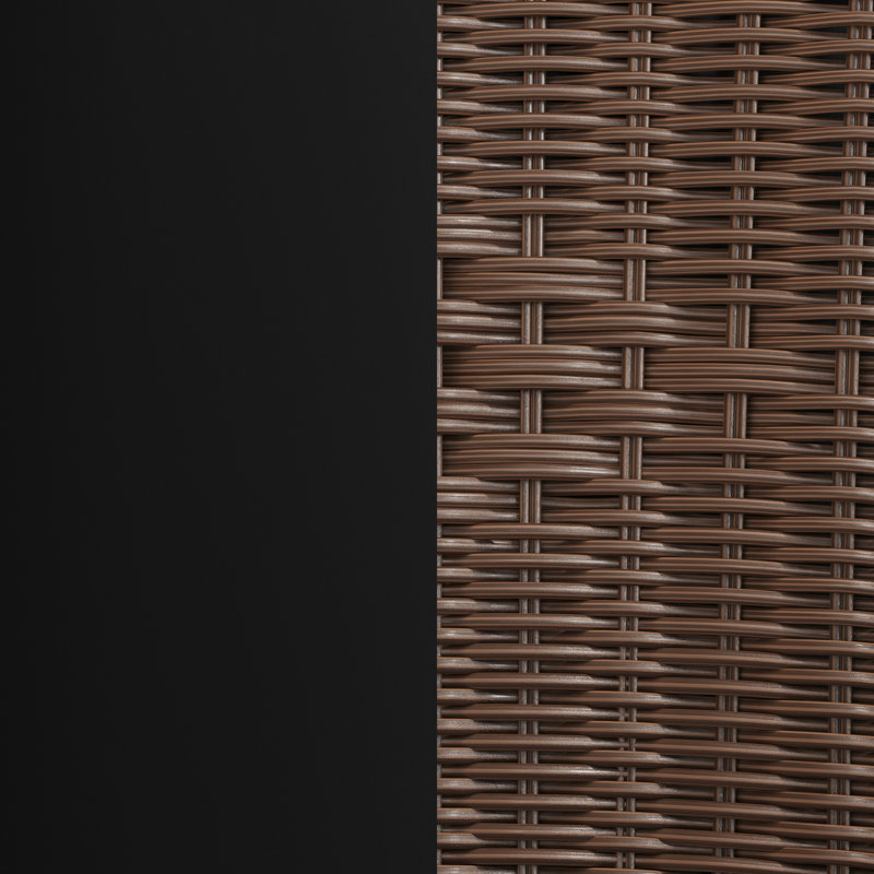 Chaises de restaurant empilables en rotin pour l'intérieur et l'extérieur Arthor par Flash Furniture, Brun moyen