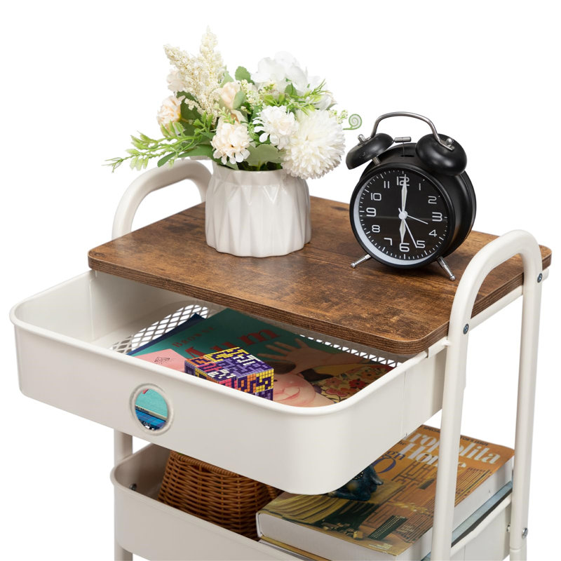 Adelhard 76cm H x 93.98cm W Cart with Wheels