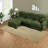 Compression Comfort Sectionals Chenille 3 Seat Modern Home Lounge Green