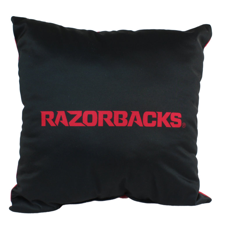 NCAADP18 Reversible Throw Pillow, Arkansas Razorbacks