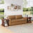 Solid Wood End Table with Shelves
