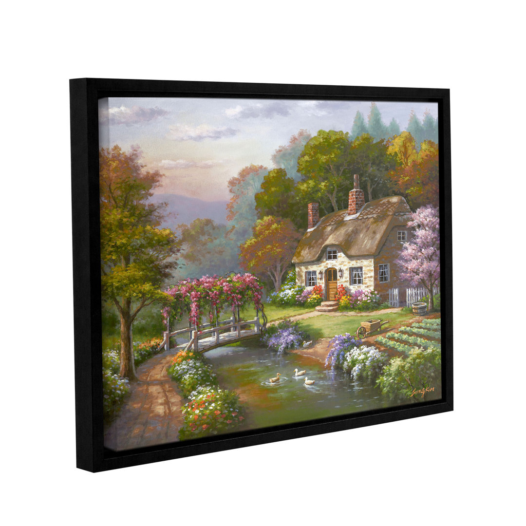 " Rose Cottage " Painting Print Winston Porter 