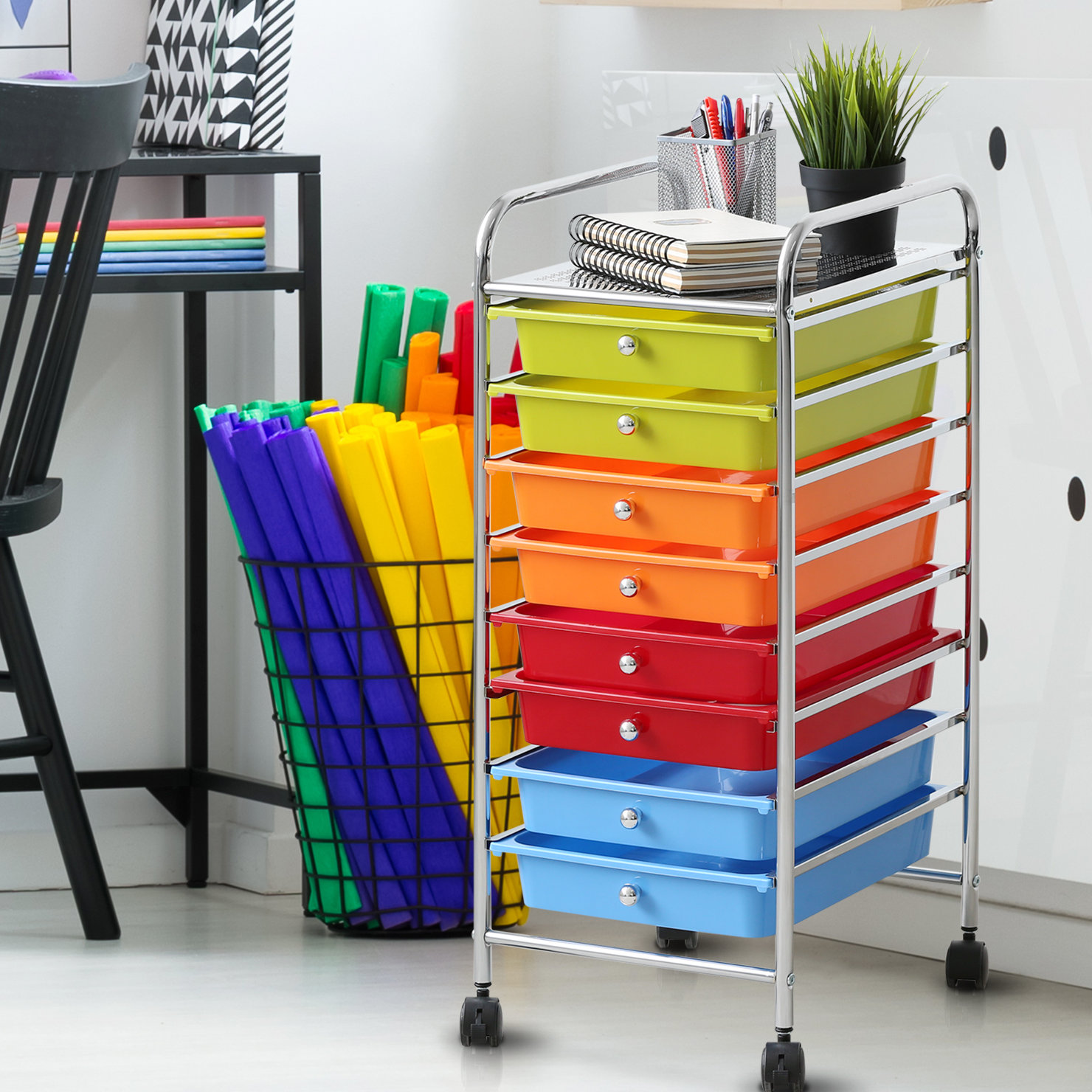 Symple Stuff 8 Drawer Trolley Storage Drawer & Reviews | Wayfair.co.uk