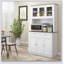 Armoire de rangement pour garde-manger de 71 pouces de hauteur avec support pour micro-ondes, buffet autoportant avec huche, 2 tiroirs, 5 portes, tablettes réglables et portes en verre pour la cuisine, la salle à manger