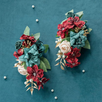2 pièces fleurs de mariage, fleurs artificielles