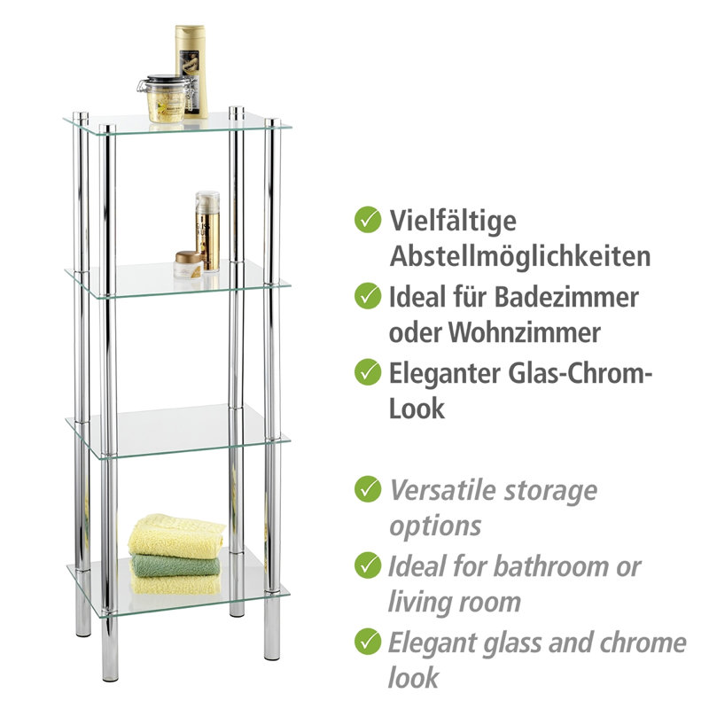 Yago Glass Freestanding Bathroom Shelves