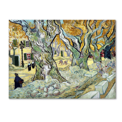 «The Road Mender» par Vincent van Gogh, reproduction d'art sur toile tendue