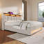Lit double avec système hydraulique, éclairage à DEL avec tête de lit en lin naturel et port-1829150453-1829150459