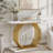 40" Faux Marble Entryway Narrow Sofa Table