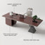 Stainless Steel Executive Desk-483299676
