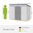 7 ft. 2 in. W x 3 ft. 7 in. D Metal Lean-to Storage Shed