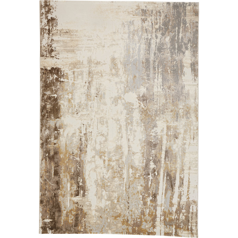 Shabuh Hand Knotted Abstract Indoor Rug, Rectangle 10' x 14'