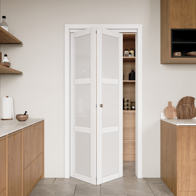 Portes pliantes en bois manufacturé à 3 portes de 36 po x 80 po avec quincaillerie (garde-manger, porte de placard)